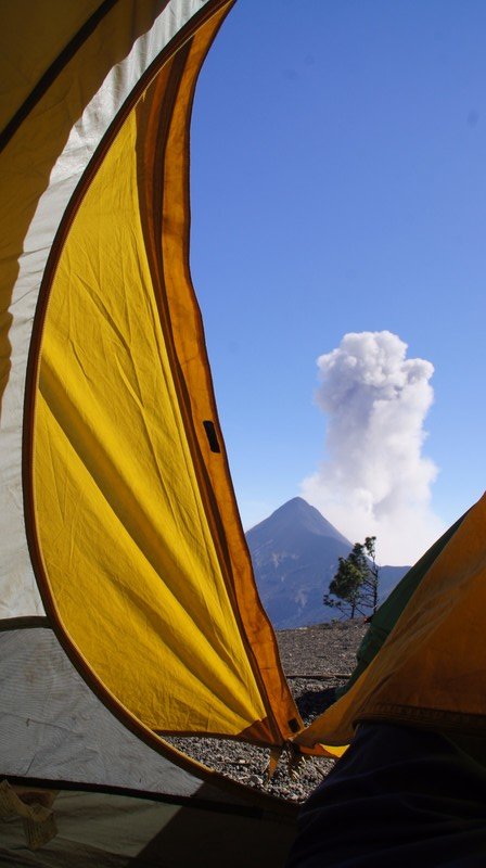 Watching An Erupting Volcano From My Tent
