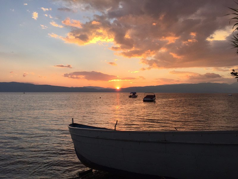 Sunset Over Lake Ohrid