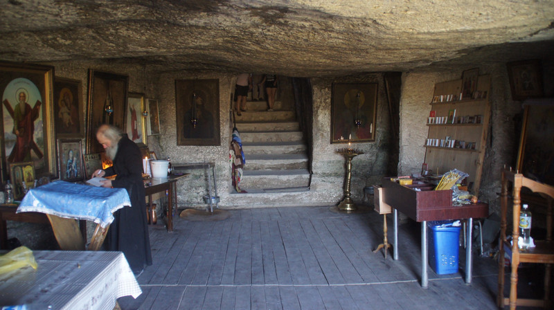 Inside The Cave Church In Orheul Vechi...