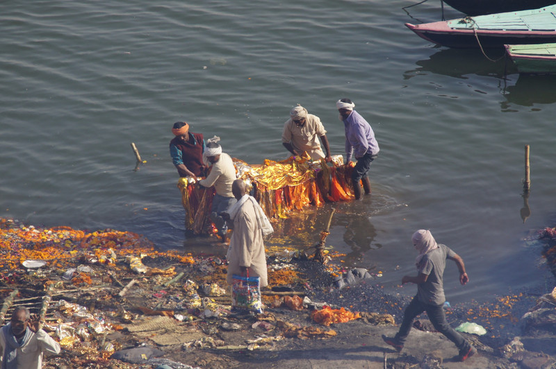 Body Being Cleansed In The Ganges