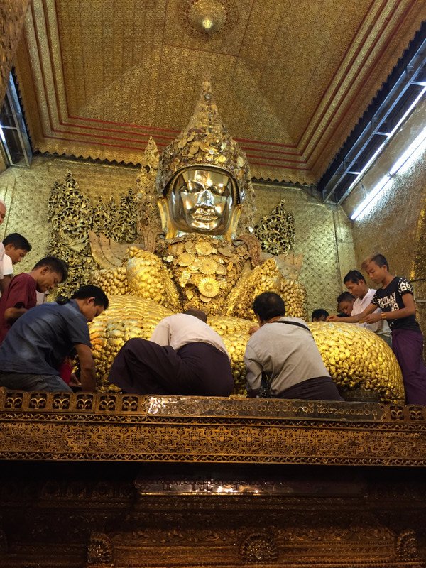 Gold Buddha At Mahamuni Paya