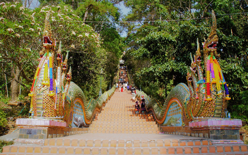 Stairs At Wat Phrathat Doi Suthep