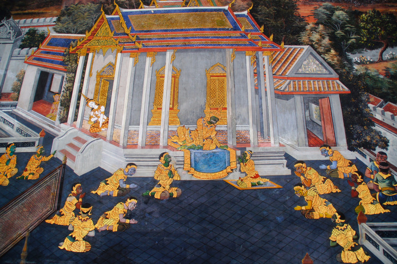Mural Inside Wat Phra Khew