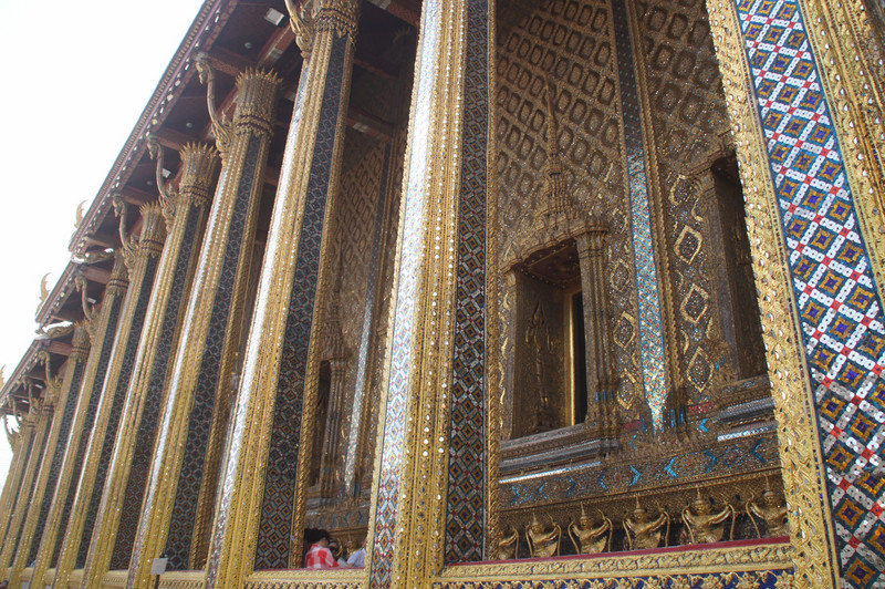 Gold Columns Of Wat Phra Khew