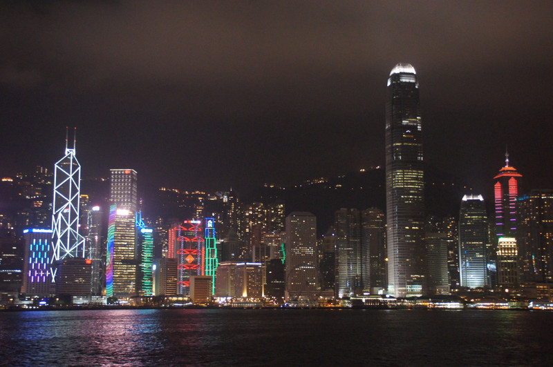 Hong Kong Skyline By Night