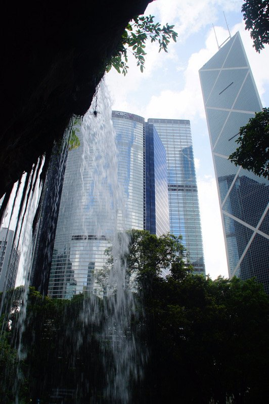 Waterfall At Hong Kong Park
