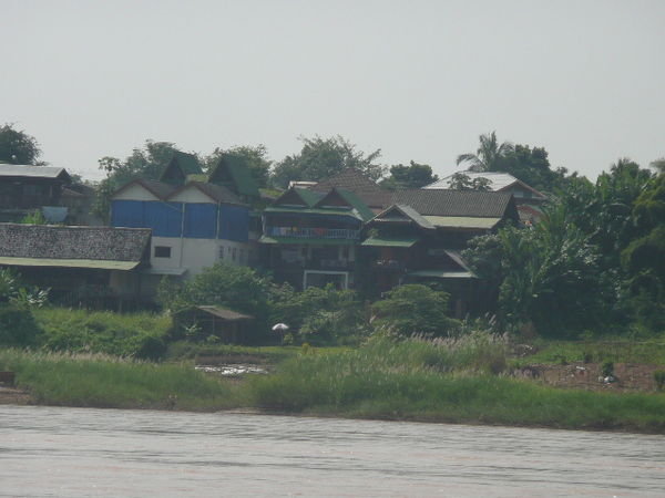 Our overnight stay at Chiang Khong as viewed from the river