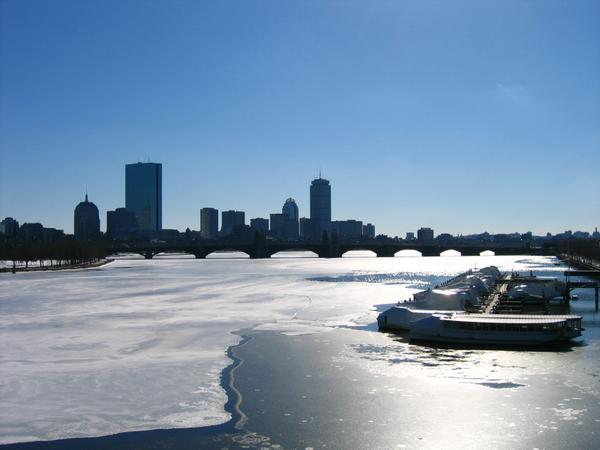 A frozen Charles River