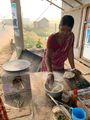 Small micro loan business making chapati 
