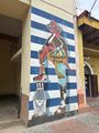 Street Artwork on Nicaragua stepping on Uncle Sam