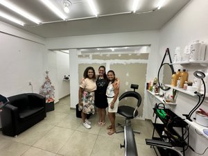 Entrepreneurs in her Salon in Rocinha Favela