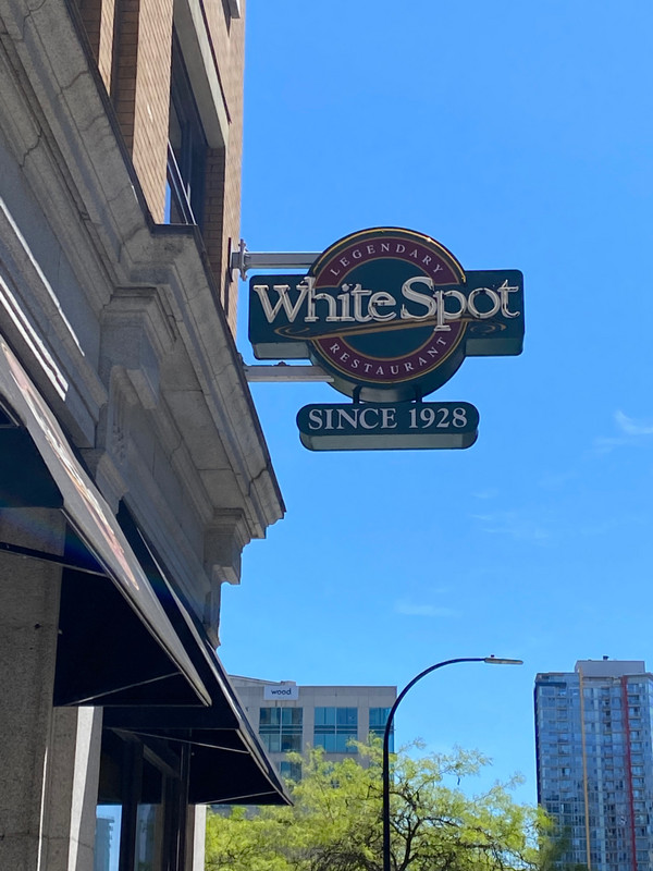 White Spot sign on Dunsmuir