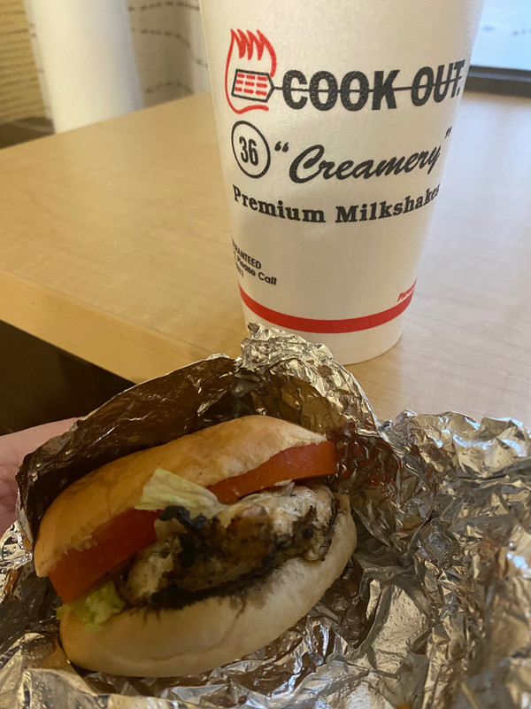 Cook Out Chicken Burger