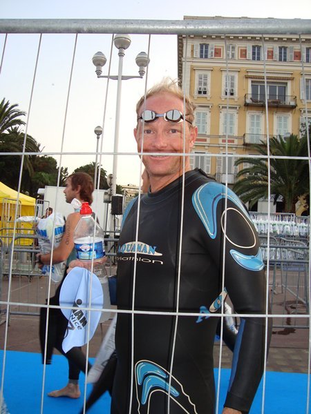 Jon going out to start the Ironman