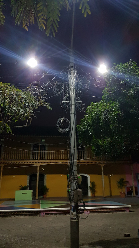 Example of electrical wiring seen in Juigalpa