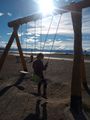 Swinging at the beach, el Calafate 