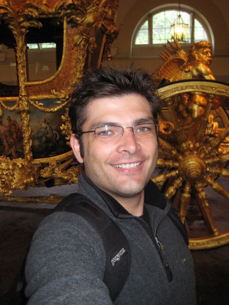 Me in front of the Gilded Coach to end all Coaches