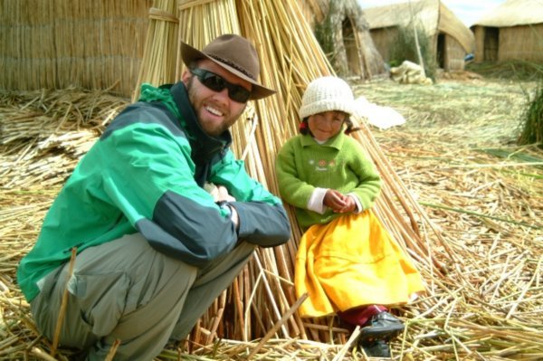 in front of a Uros home
