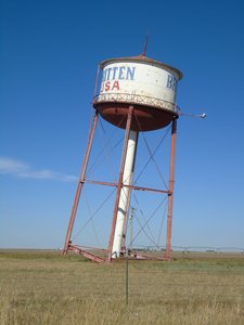 leaning water tower