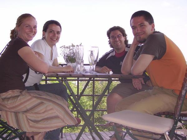 Sarah, Cyd, Nick and Peter in Bad Godesberg