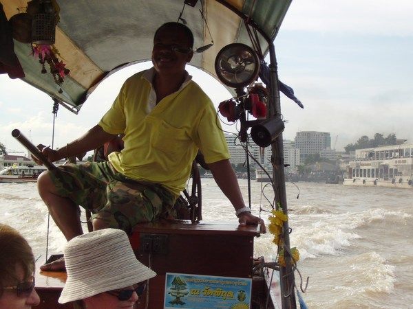 our long boat driver - he mad