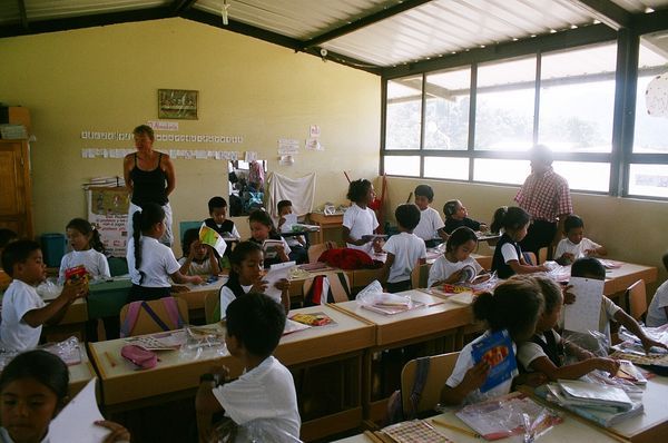 The children at the school.