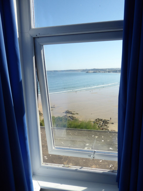 View from hostel dorm, Newquay. 