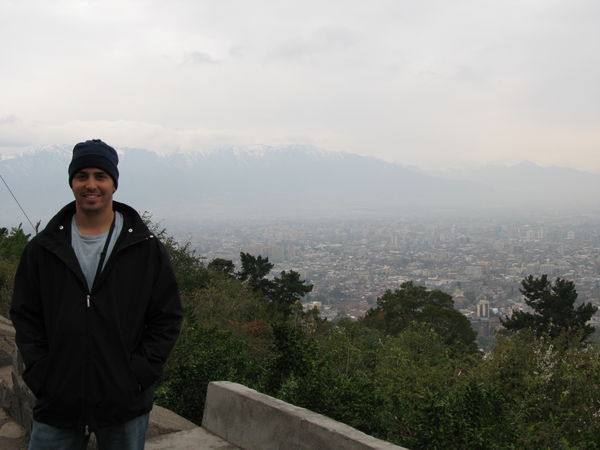 Santiago with the Andes in the Backround