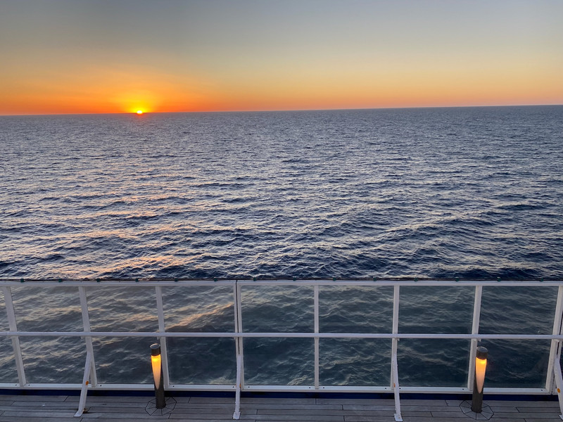 Morning sunrise at sea!