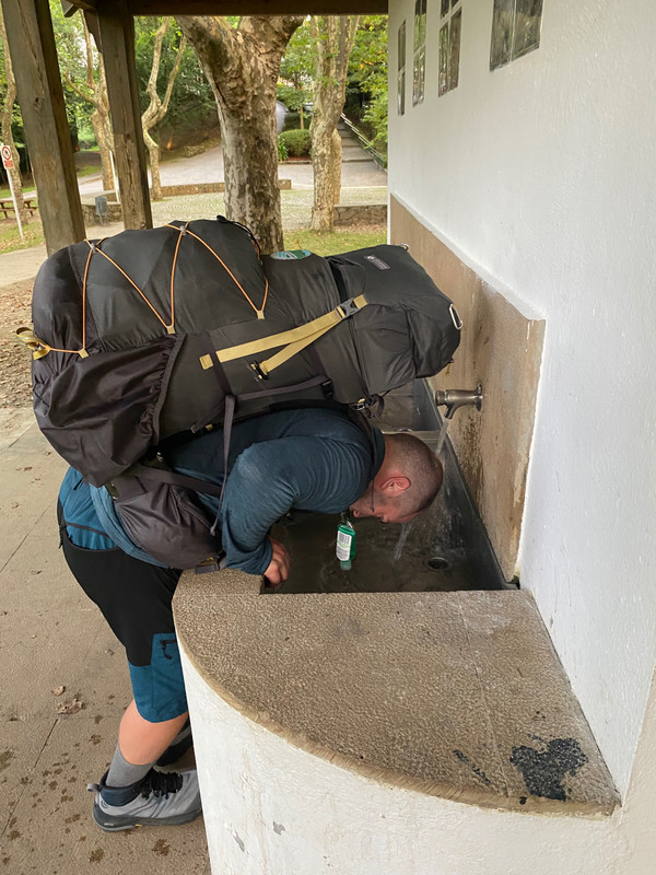 First water tap and toilets above Irun