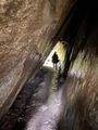 Inca trail through a tunnel