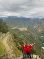 Sun gate with Machu Picchu first sight