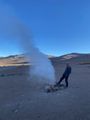 Blowing geyser
