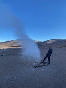 Blowing geyser