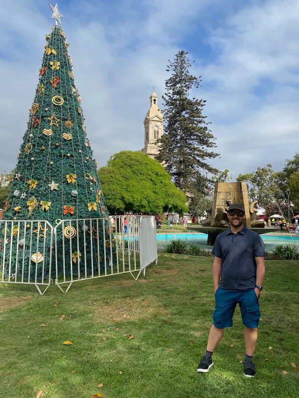 La Serena main square - still with Christmas tree!