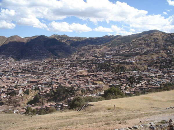 Looking down at Cusco