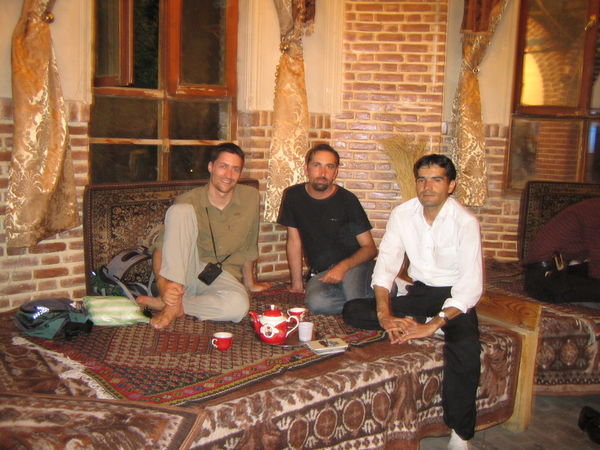 Conversation and tea with Adel and his student - Tabriz