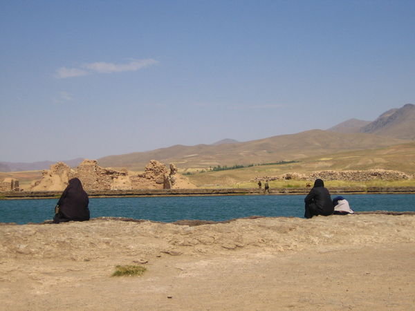 Crater lake of Takht-e Soleiman