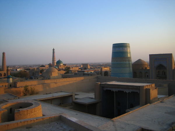 View of Khiva at sunset