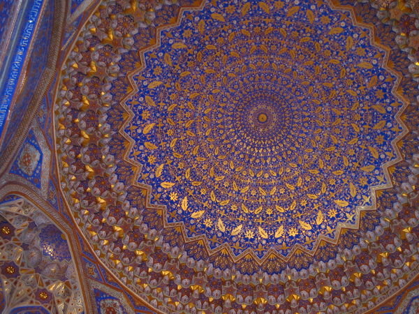 Samarkand - The Registan - Interior of Ulugbek Medressa