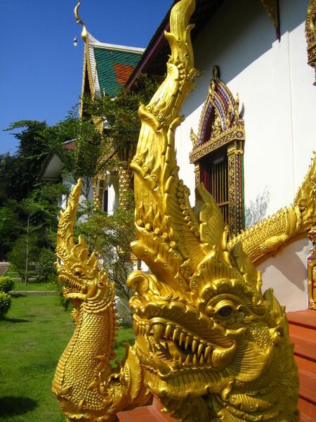Chiang Mai - Naga decoration of a wat 