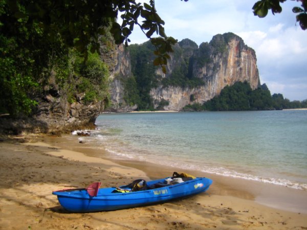 Near Railay - kayaking to a secluded beach 