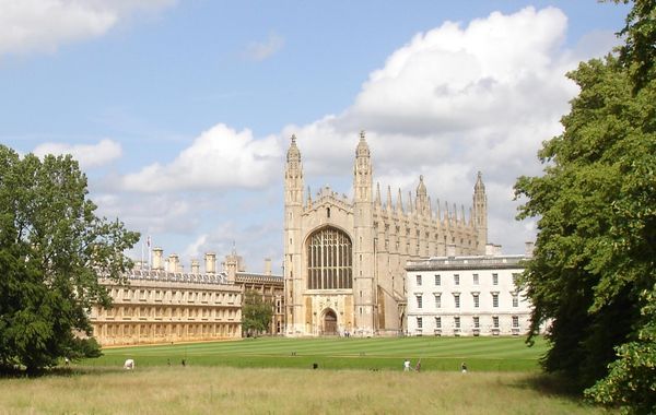Clare College (left) and Kings College Chapel (centre)