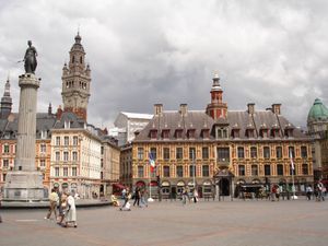 The Vieille Bourse (right) and The Goddess (left front)