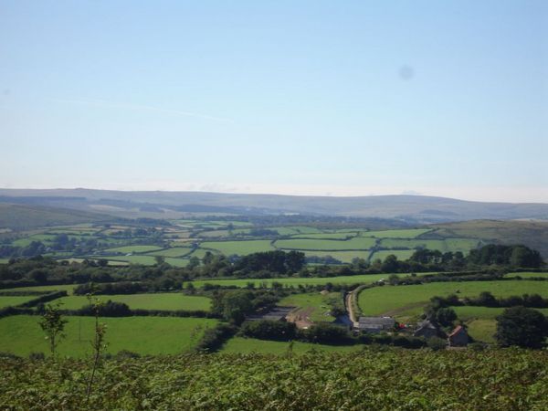 View of Devon from Dartmoor National Park