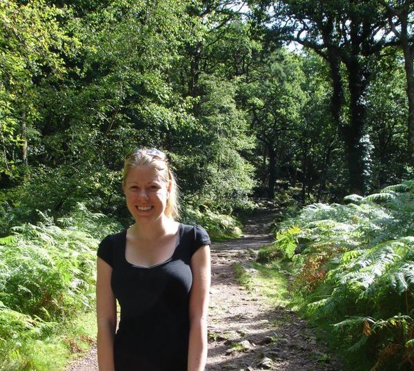 Rochelle in the forest near Shaugh Prior