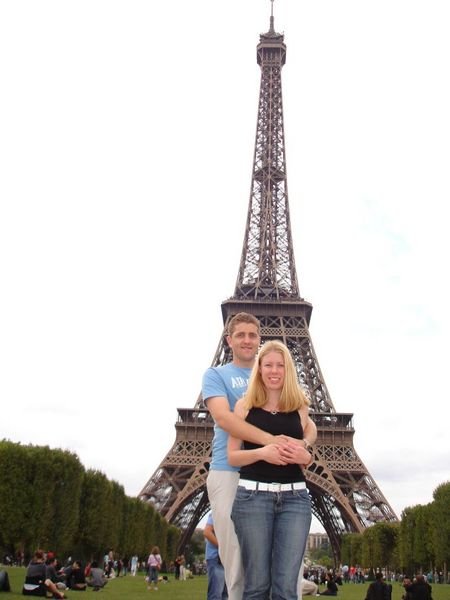 Rochelle and Brandt at the Eiffel Tower