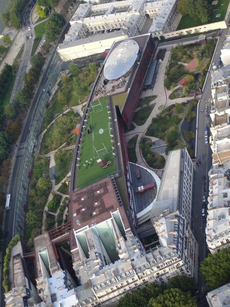 Rugby field on top of a building