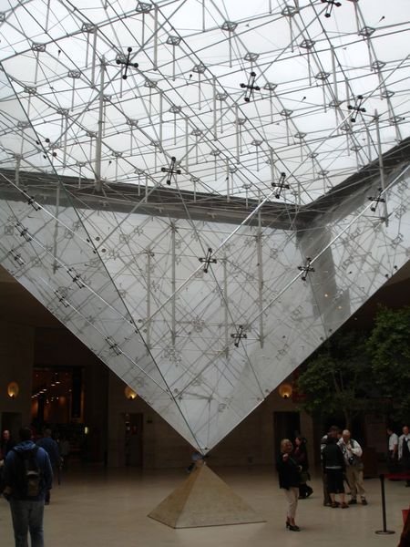 Inverted pyramid inside the Louvre
