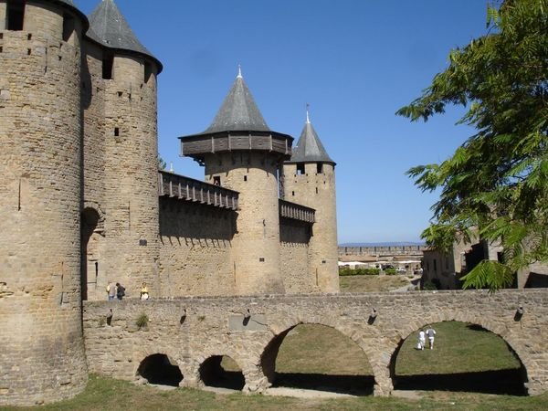 Bridge to the stronghold at Carcassone 